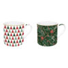 Karácsonyi porcelán bögre szett - Atmosphere, Fancy Christmas