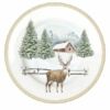 Karácsonyi porcelán desszert tányér White Forest