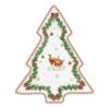 Karácsonyi porcelán fenyő alakú tálca Magie de Noel