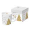 Porcelán bögre 0,35l,dobozban Mystic Tree gold