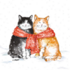 O'Malley &amp; Friend Winter papírszalvéta 33x33cm, 20db-os