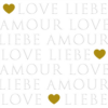 Love letters pearl dombornyomott papírszalvéta 33x33cm, 20db-os