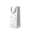 Premium Glitter Snowflakes silver papír ajándéktáska italos 12x37x10cm