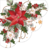 Poinsetia composition papírszalvéta dia 32cm, 12db-os