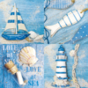 Love at Sea papírszalvéta 33x33cm, 20db-os