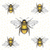 Bees papírszalvéta 33x33cm, 20db-os