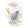 Átvilágítós gyertya 12x10cm - Lilac White