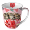 Porcelán bögre - 400ml - Cats in Tea Cups