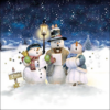 Singing snowmen papírszalvéta 33x33cm, 20db-os