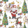 Karácsonyi szalvéta 33x33cm, 20db-os - Laughing Santa