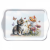Kittens in flower field műanyag kistálca 13x21cm