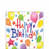Colourful birthday papírszalvéta 25x25cm, 20db-os