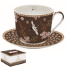 Porcelán reggelizőcsésze+alj 400ml, dobozban, Oriental Atmosphere