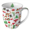 Karácsonyi porcelán bögre - 400ml - Snowman party