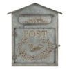 Antikolt fém madaras háztetős postaláda