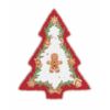 Porcelán fenyő alakú tálca - Fancy Gingerbread