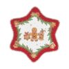 Porcelán csillag alakú tálca - 22,5cm - Fancy Gingerbread