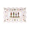 Karácsonyi mintás Porcelán tálca - Vintage Nutcracker
