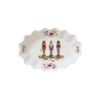 Karácsonyi mintás Porcelán ovális tálca - Vintage Nutcracker