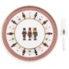 Porcelán tortatál lapáttal - Ø 32 cm - Nutcracker