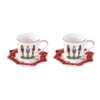 Karácsonyi Diótörős Porcelán eszpresszó kávés csésze - 100 ml - Vintage Nutcracker