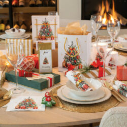 Karácsonyi porcelán bögre - 400ml - Decorated Christmas tree