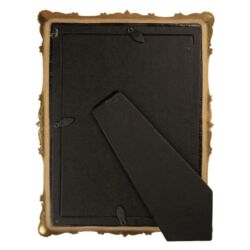 Zöld képkeret barokkos arany színű díszítéssel