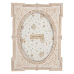 Antikolt pink rózsás képkeret