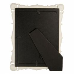 Antikolt fehér, virágos képkeret