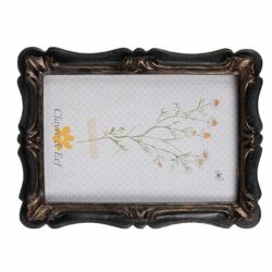 Fekete képkeret bronzos díszítéssel