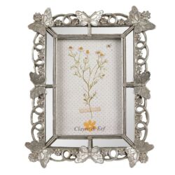 Ezüstös pillangós fényképkeret