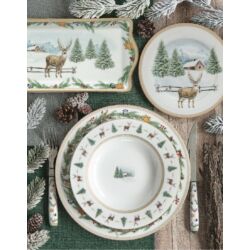 Karácsonyi óriás porcelán bögre White Forest