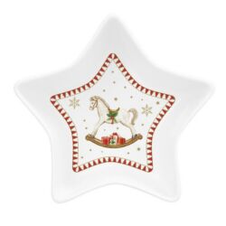 Karácsonyi porcelán csillag alakú tál Magie de Noel