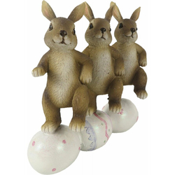 Nyuszi trió tojáson - Húsvéti dekoráció