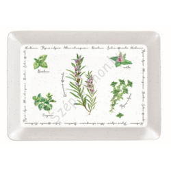 Tálca gyógynövény mintával - 31x23cm - Herbarium