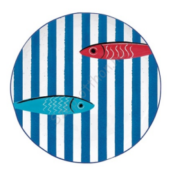 Porcelán lapostányér - 26cm - Sardine's Party