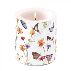Butterfly garden átvilágítós gyertya 10x10cm