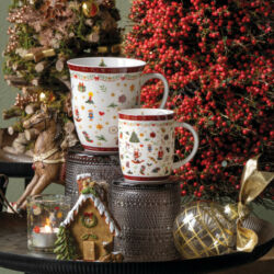 Karácsonyi porcelán bögre - 400ml - Ornaments All Over