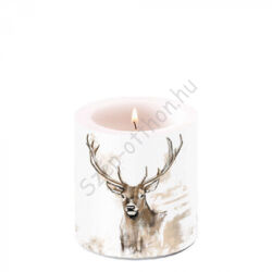 Átvilágítós gyertya - 8x7,5cm - Antlers