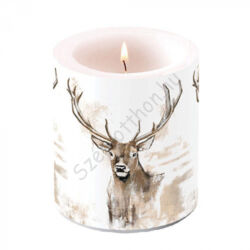 Átvilágítós gyertya - 10x10cm - Antlers