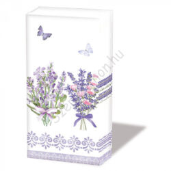 Levendula virágos papírzsebkendő 10db-os Lovely lavender