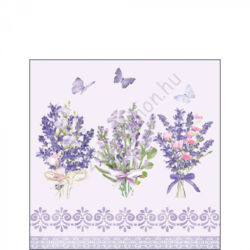 Levendula virágos papírszalvéta 25x25cm, 20db-os Lovely lavender
