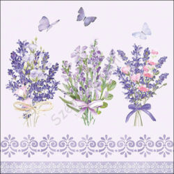 Levendula virágos papírszalvéta 33x33cm, 20db-os Lovely lavender 