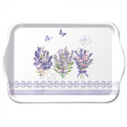 Levendula virágos tálca 13x21cm Lovely lavender