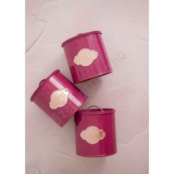 Tea Kávé Cukor tárolódoboz szett - Burgundi