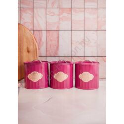 Tea Kávé Cukor tárolódoboz szett - Burgundi