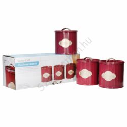 Tea Kávé Cukor tárolódoboz szett - Burgundi