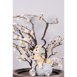 Húsvéti dekoráció - Nyuszi virágkosár alakú triciklin
