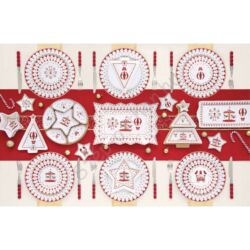 Porcelán fenyőtálca - 21x16cm - Christmas Wonderland