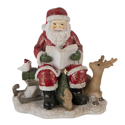 Mesélő mikulás állatokkal vintage karácsonyi dekorációs